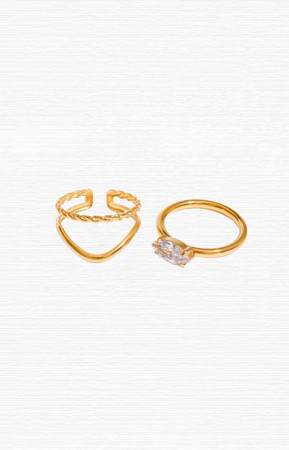 Golden Duo Ring