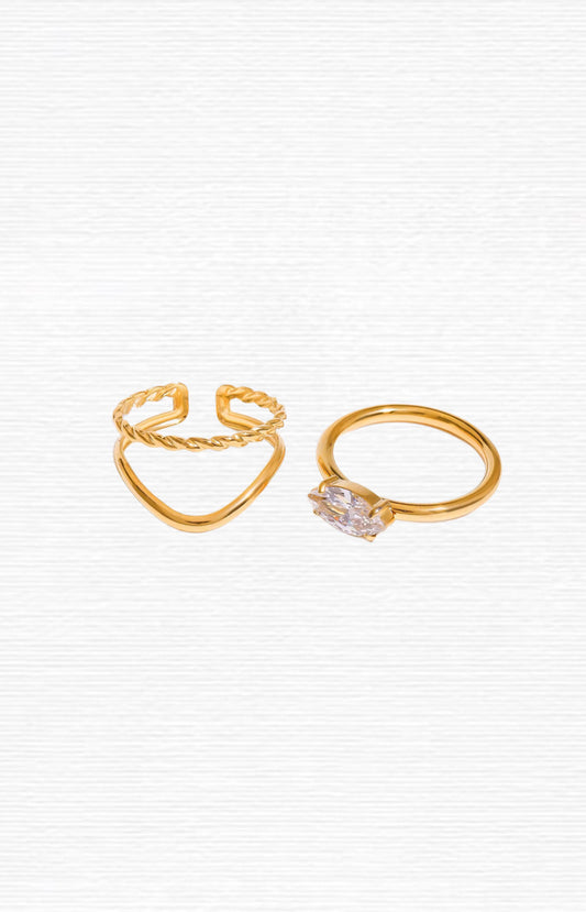 Golden Duo Ring