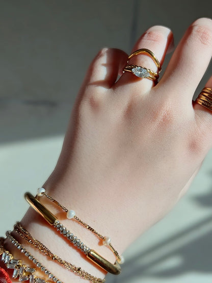 Golden Duo Ring