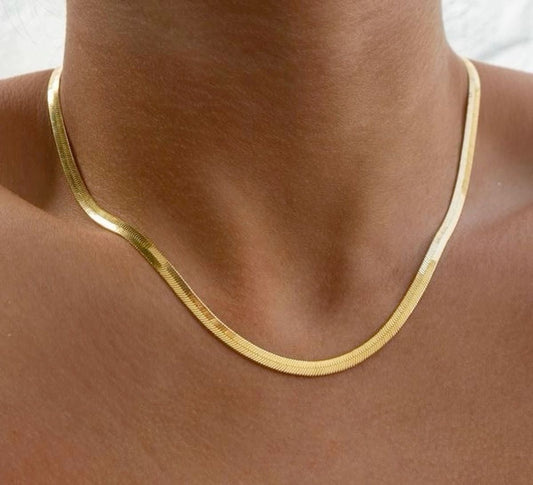 stainless steel snake necklace